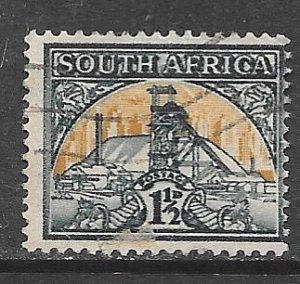 South Africa 52a: 1.5d Gold Mine, used, F