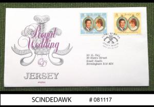 JERSEY - 1981 ROYAL WEDDING OF PRINCE CHARLES AND LADY DIANA - 2V - FDC