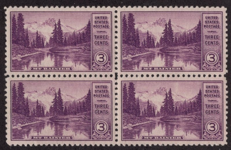 United States Scott #742 block (4) MINT NH OG. Beautiful condition.