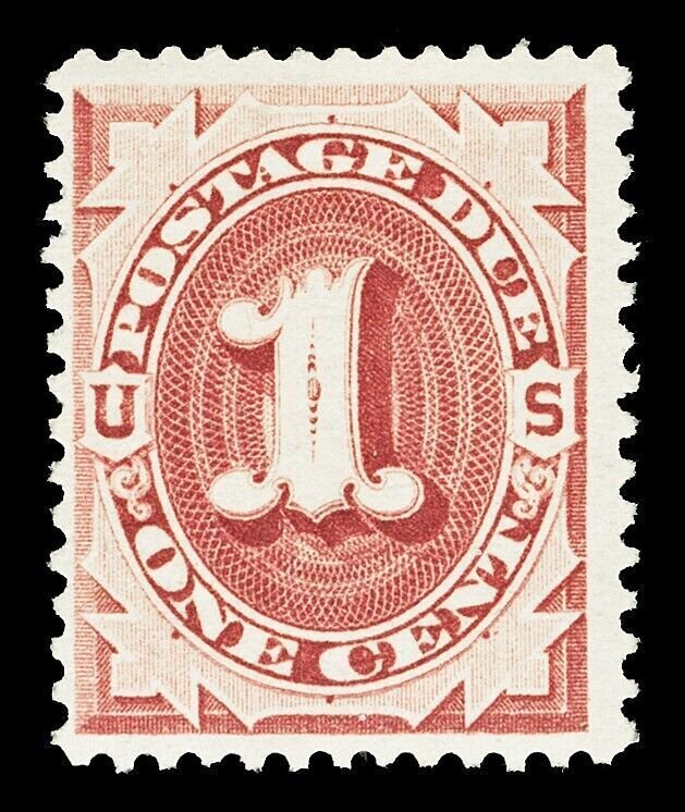 Scott J22 1891 1c Bright Claret Postage Due Mint F-VF OG LH Cat $30