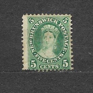 CANADA-NEW BRUNSWICK-1860, Sc#8, MLH, F-VF, QUEEN VICTORIA.