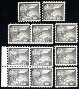 Canal Zone Stamps # C26 MNH VF Lot Of 11 Scott Value $66.00