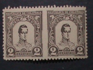 COLOMBIA-ANTIOQUIA ERROR-1899 SC#119 MISSING PERF BETWEEN PAIR-123 YEARS OLD