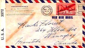 United States Transport Issue 6c Transport 1943 San Francisco, Calif. Airmail...