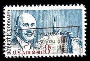 PCBstamps   US C69 8c Dr. Robert H. Goddard, used, (19)