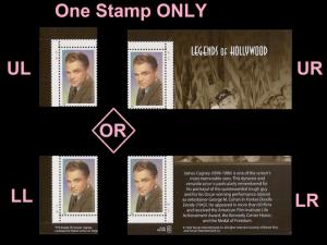 US 3329 Legends of Hollywood James Cagney 33c plate single (1 stamp) MNH 1999