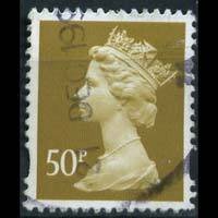 G.B.-MACHINS 1993 - Scott# MH233 Queen 50p Used