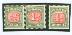 Australia  #J86/J87a/J89a Unused Single