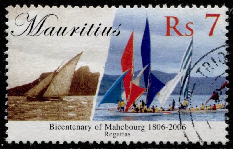 Mauritius #1018 Mahebourg Bi cert. Used CV$0.60