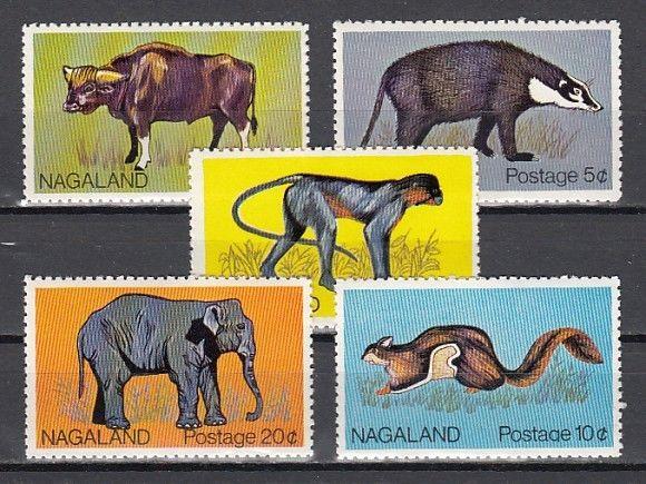 Nagaland, 1978 India Local. Fauna issue. Elephant. ^