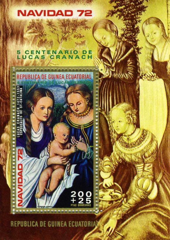 Equatorial Guinea Lucas Cranach Paintings s/s Perforated mnh.vf