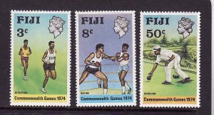 Fiji-Sc#341-3-unused NH set-Sports-Cricket centenary-id3-1974-