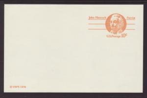 US UX75 John Hancock Postal Card Unused