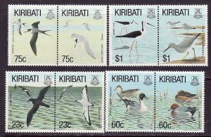 Kiribati-Sc#599-606- id9-unused NH set-Water Birds-Ducks-1993-
