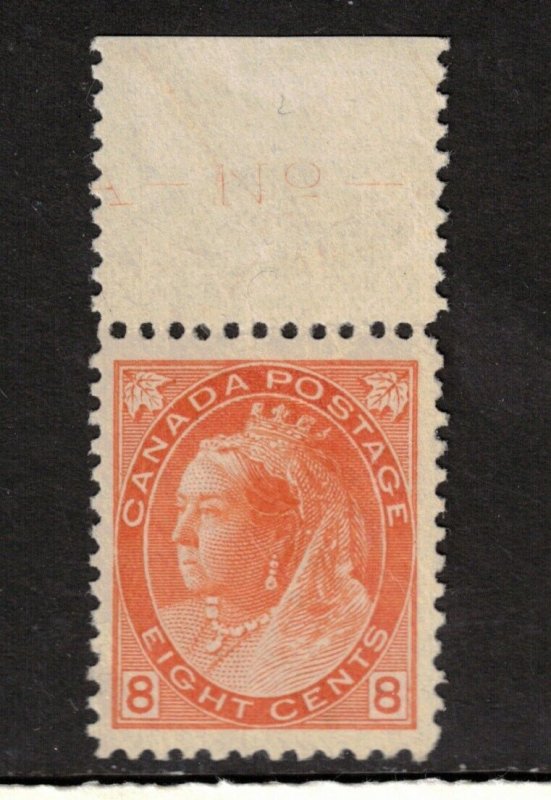 Canada #82 Extra Fine Never Hinged Top Margin Imprint Single