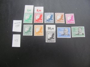 Germany 1934 MNH  SC C46-56 BEAUTIFUL SET MISSING 15 PF.  XF 742+ EUROS (113)