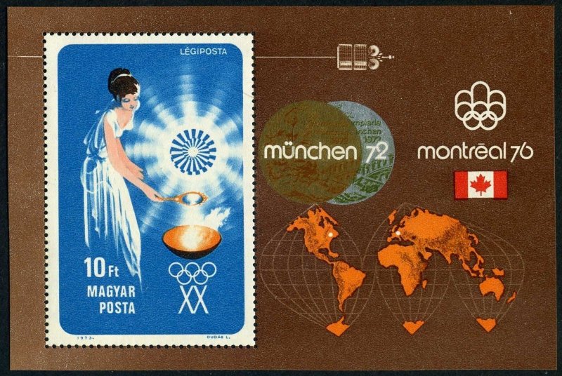 Hungary C336, MNH. Michel 2854 Bl.96. Olympics Munich-1972 - Montreal-1976.