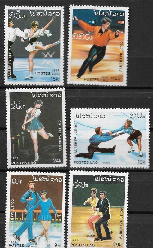 Laos 1989 Winter Olympics Albertville SC#915-920 MNH