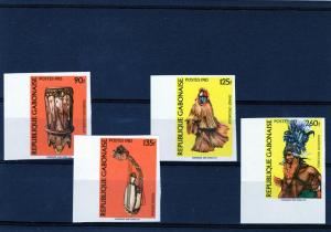 Gabon 1983 Dancers-Music Set(4) Imperf.MNH Sc# 543/546 