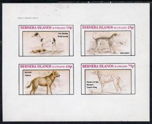 Bernera 1982 Dogs imperf  set of 4 values (10p to 75p) un...