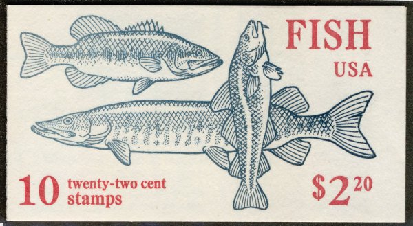 US #2209a COMPLETE BOOK, BK154 Fish booklet,  VF/XF mint never hinged,  Fresh!