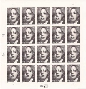 US Stamp - 2005 Actress Greta Garbo - 20 Stamp Sheet - Scott #3943