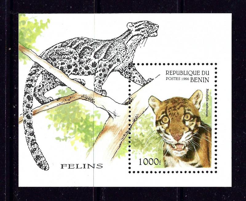 Benin 849 MNH 1996 Wild Cats S/S