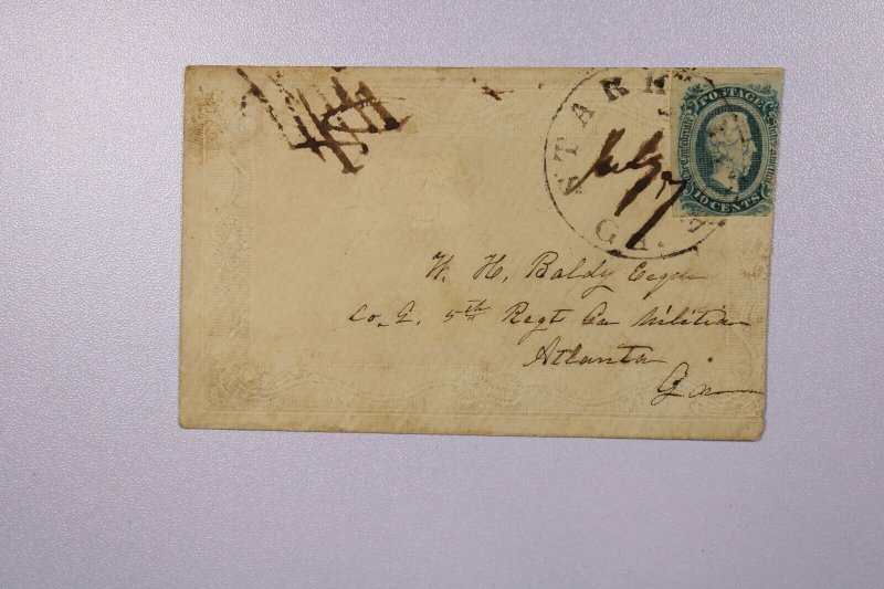 CSA - Scotts #11 Used - Starkville GA Crisp Cancel Cover - L37851