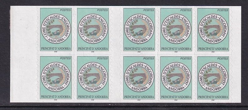 Andorra French  #565a   MNH  2003  Arms booklet of 10 Comu d'Escaldes-Engordany