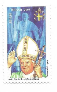 BRAZIL 2005 TRIBUTE TO POPE JOHN PAUL II RELIGION CHRISTIANITY MINT NH 1 VALUE