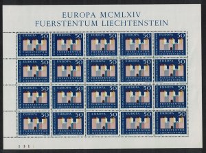 Liechtenstein Europa Full Sheet 1964 MNH SC#390 SG#437 MI#444