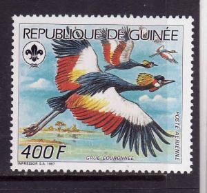 Guinea-Sc#1073-unused NH-Birds-Wildlife-Crown Cranes-1987