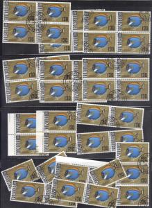 TANZANIA # 29 LOT of 44 STAMPS CTO 1.30sh NH 1967-71 FISH