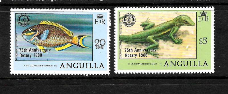 ANGUILLA  1980  ROTARY  SET 2   MNH  Sc 389/90