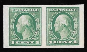 481 1 cent Washington Pair Stamp mint OG NH EGRADED VF-XF 88