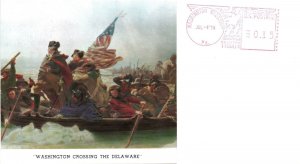 US EVENT ADD-ON CACHET COVER WASHINGTON CROSSING THE DELAWARE ART JULY 4 1978