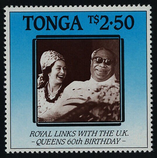 Tonga 627a.8 MNH Queen Elizabeth, King Taufa'ahau IV