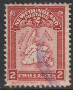 Canada Newfoundland Scott 86 - SG94, 1908 Map 2c used