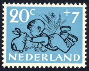 Netherlands Sc# B247 MH 1952 Boy and Rabbit