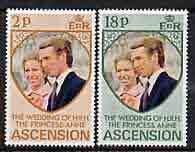 ASCENSION IS. - 1973 - Royal Wedding - Perf 2v Set - MNH