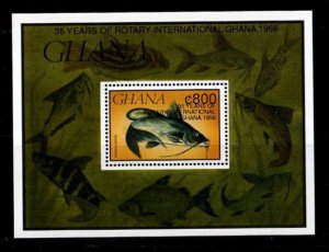 Ghana 1993 - Fish Cat Fish - Souvenir Stamp Sheet - Scott #1577 - MNH