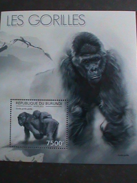 ​  BURUNDI STAMP-2012-SC#1218- GORILLA  -S/S :MNH  VERY FINE