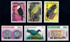 [SUP01] Suriname  Postage Due Stamps Birds  MNH