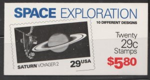 BK192, Un-Exploded Booklet,  Space Exploration MNH* (.29 cent)