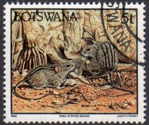 Botswana 521 - Used - 5t Striped Mouse (1992) (cv $1.75)