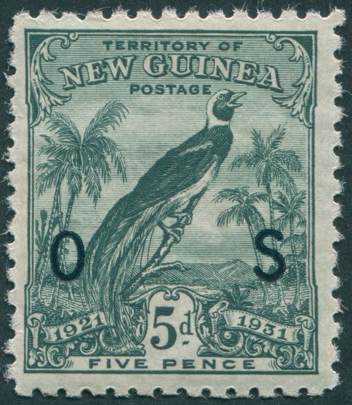 New Guinea 1931 5d deep blue-green Official SGO36 unused