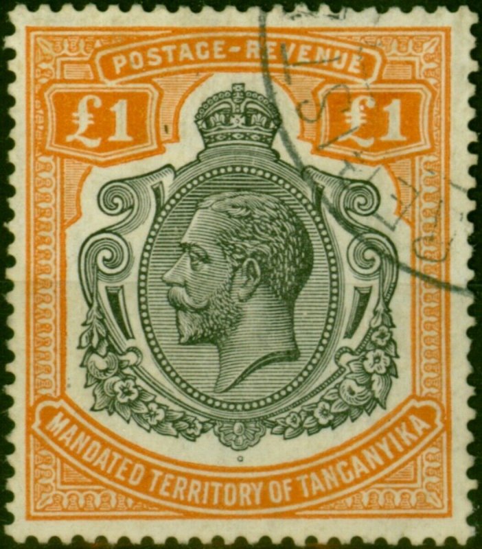 Tanganyika 1927 £1 Brown & Orange SG107 Good Used