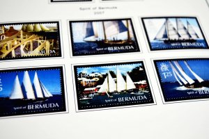 COLOR PRINTED BERMUDA 2000-2020 STAMP ALBUM PAGES (55 illustrated pages)