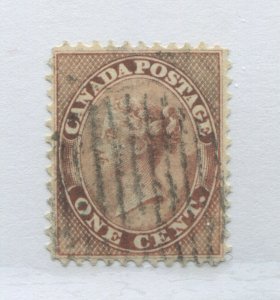 Canada 1859 1 cent deep rose used