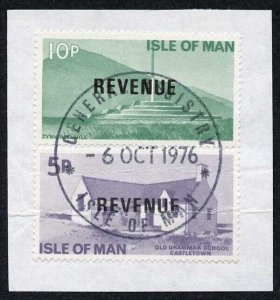 Isle of Man 10p and 5p QEII Pictorial Revenue CDS On Piece